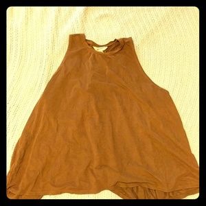 Tan flowy top